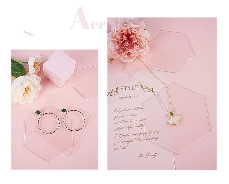 Thickness 3mm Transparent Acrylic Sheet Photography Props Life Photo Fotografia Shoot Props for Jewelry, Cosmetics, Makeup Tools