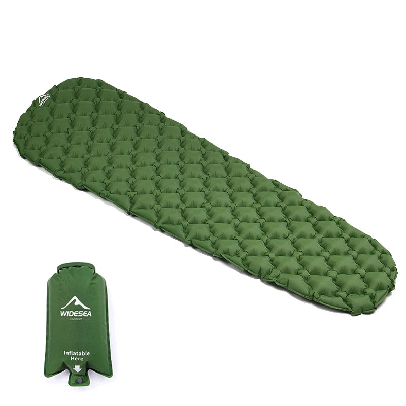 Widesea Camping Inflatable Mattress In Tent Folding Camp Bed Sleeping Pad Picnic Blanket Travel Air Mat Camping Equipment