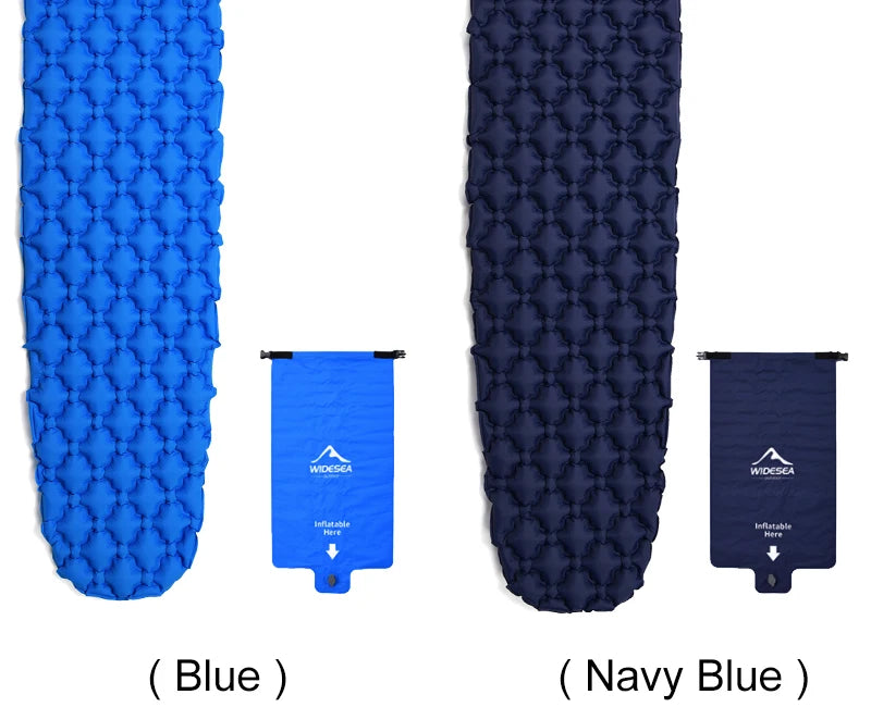 Widesea Camping Inflatable Mattress In Tent Folding Camp Bed Sleeping Pad Picnic Blanket Travel Air Mat Camping Equipment