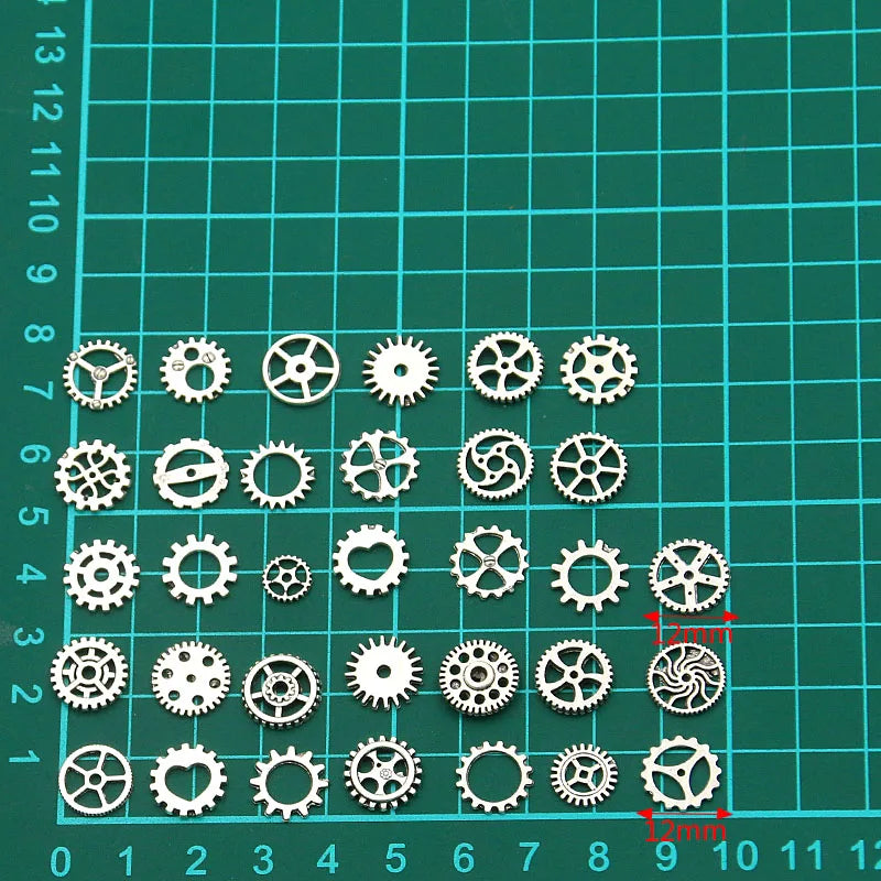 60PCS 10 Color Small Size 8-15mm Mix Alloy Mechanical Steampunk Cogs & Gears Diy Accessories New Oct Drop Ship