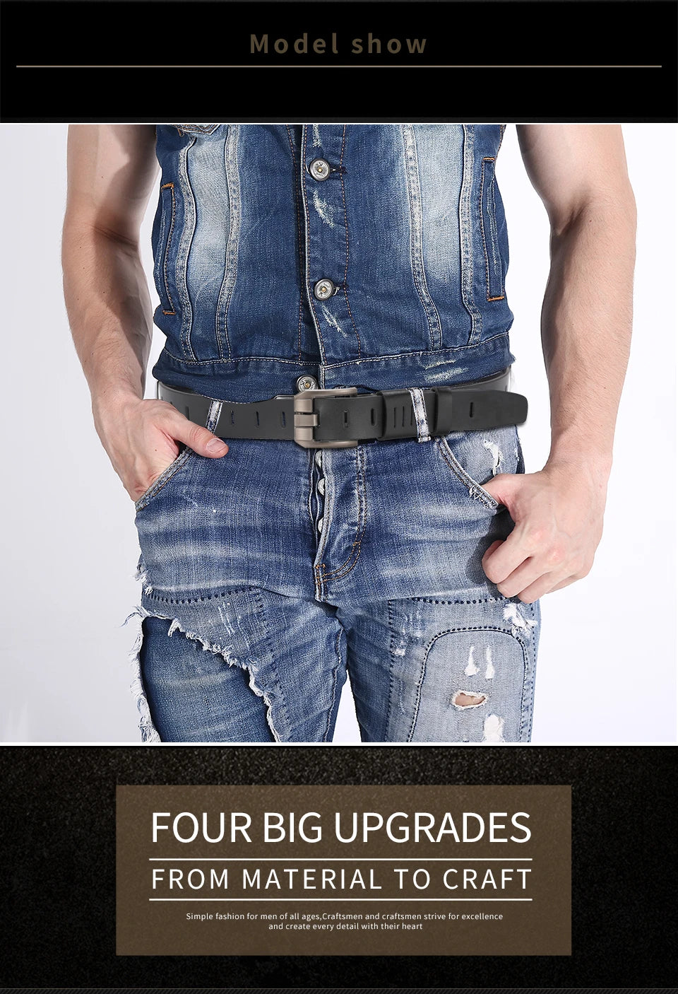 cowhide genuine leather belts for men brand male pin buckle jeans cowboy Mens Belt Luxury Designer High Quality Leather belt men