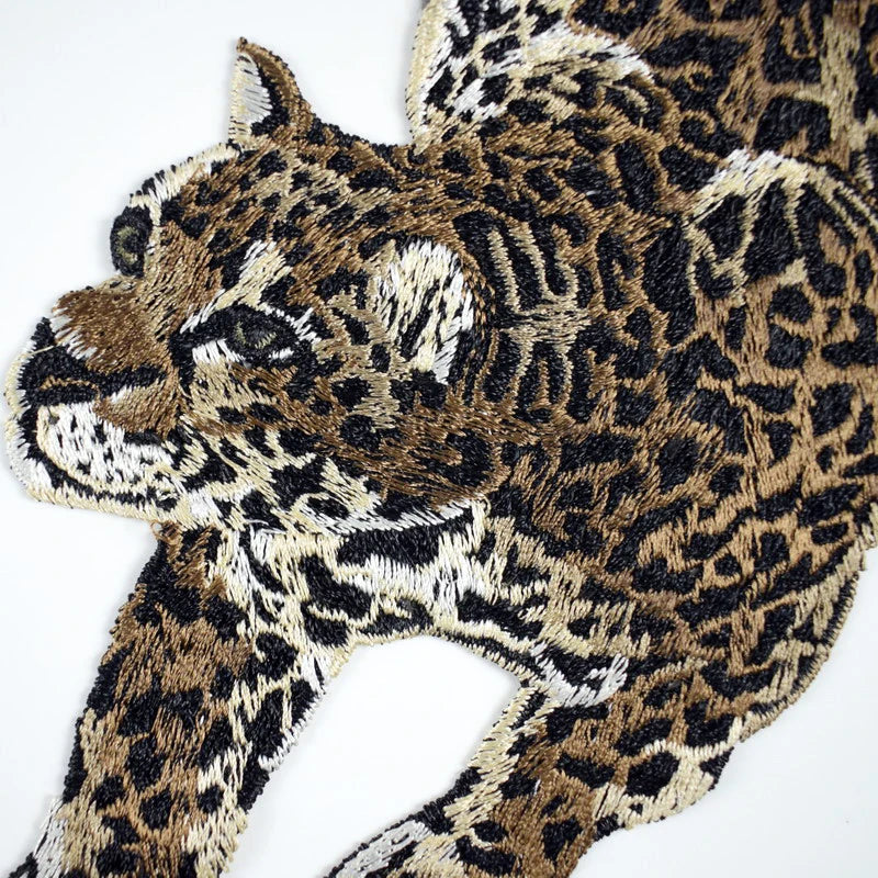 1 Pair Leopard Patches Sew on Clothing Embroidery Biker Patch Diy Applique Clothes t Shirt Women Stickers Scrapbooking