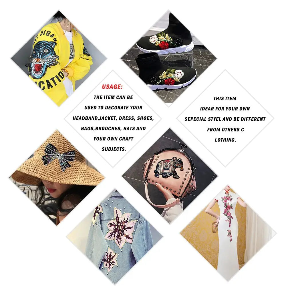 2pieces Snake Patches for Clothing Sew on Jacket Embroidery Applique