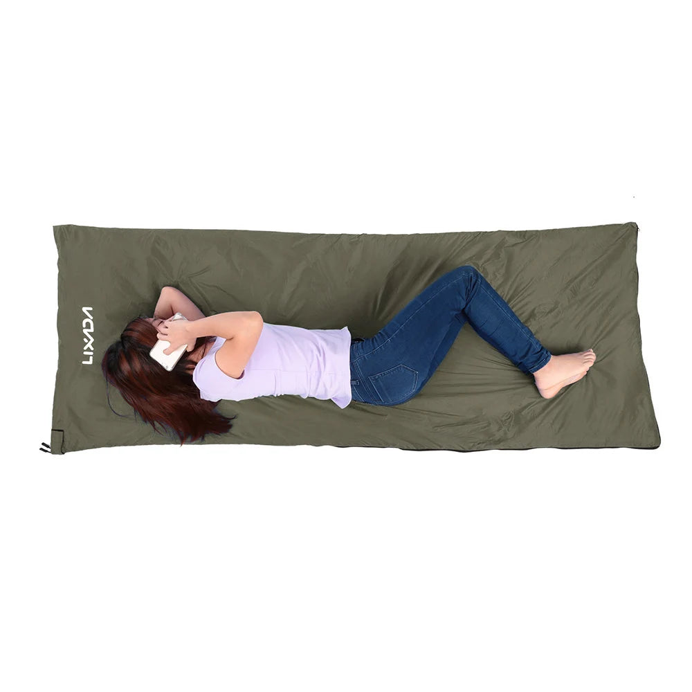 Lixada Camping Sleeping Bag 190*75cm Type Polyester Sleeping Bags Camping With Compression Bag Camping Equipment 680g