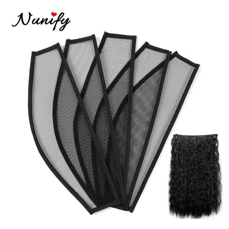 Nunify Afro Puff Net Wig For Making Clip Black Hair Net Guleless Hairnet Hair Bun Net For Women Synetic Human Hair Clip Hair Net