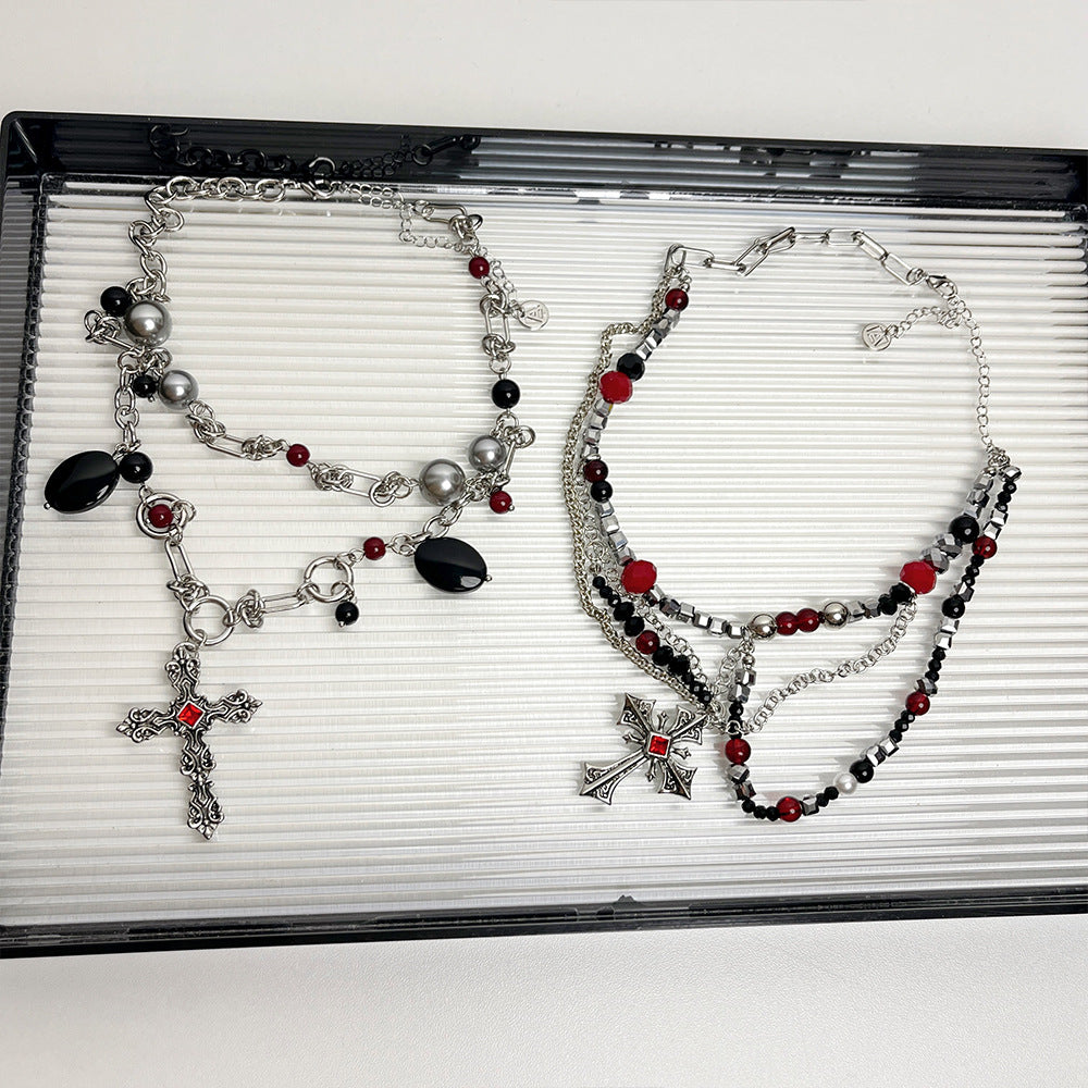 Retro Cross Necklace Choker