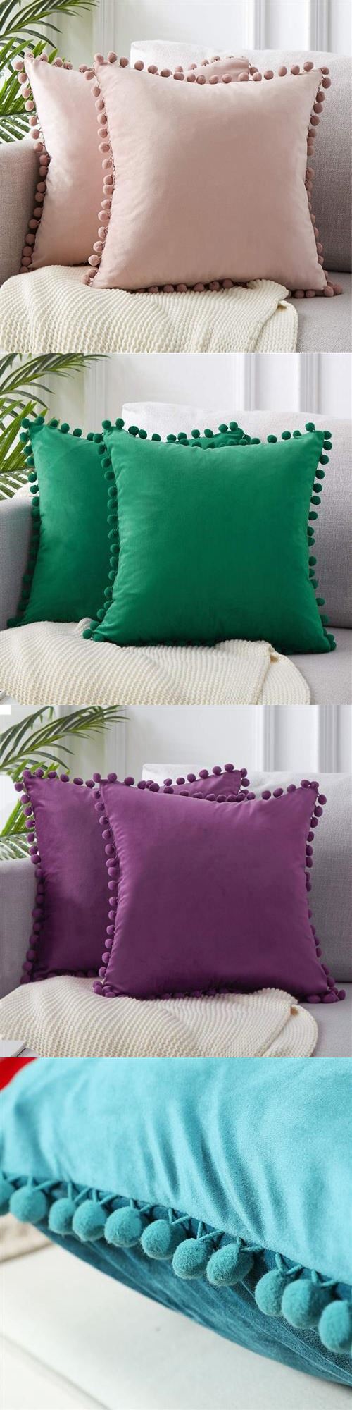 Soft Velvet Cushion Cover Decorative Pillows Throw Waist
