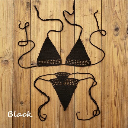 European and American Hot Sunbath Crochet Bikini Micro Swimsuit Micro Swimwear Bikini
