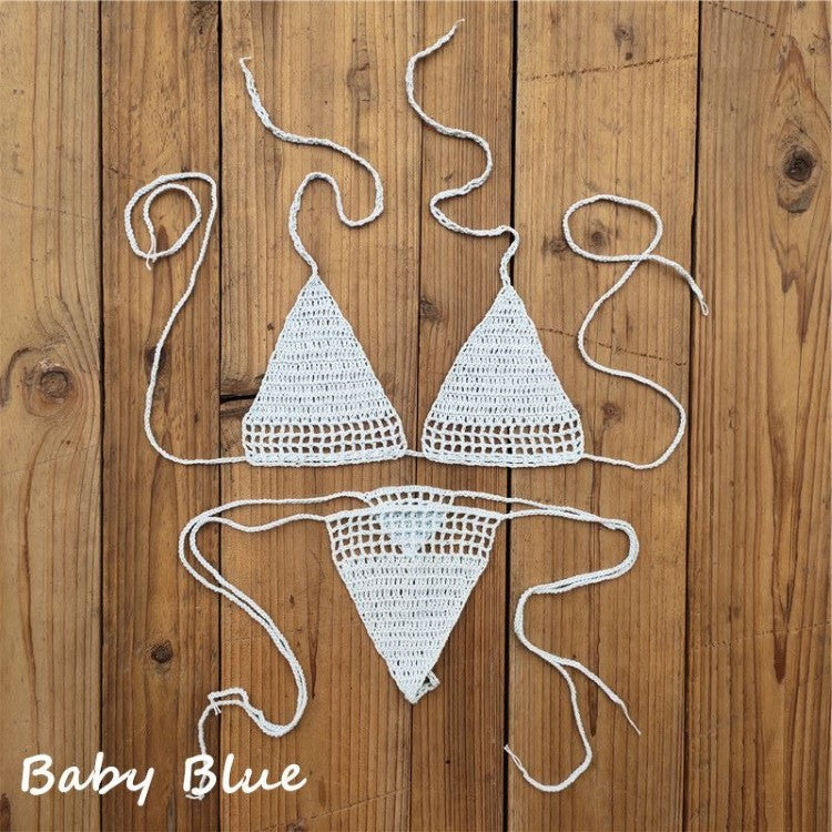 European and American Hot Sunbath Crochet Bikini Micro Swimsuit Micro Swimwear Bikini