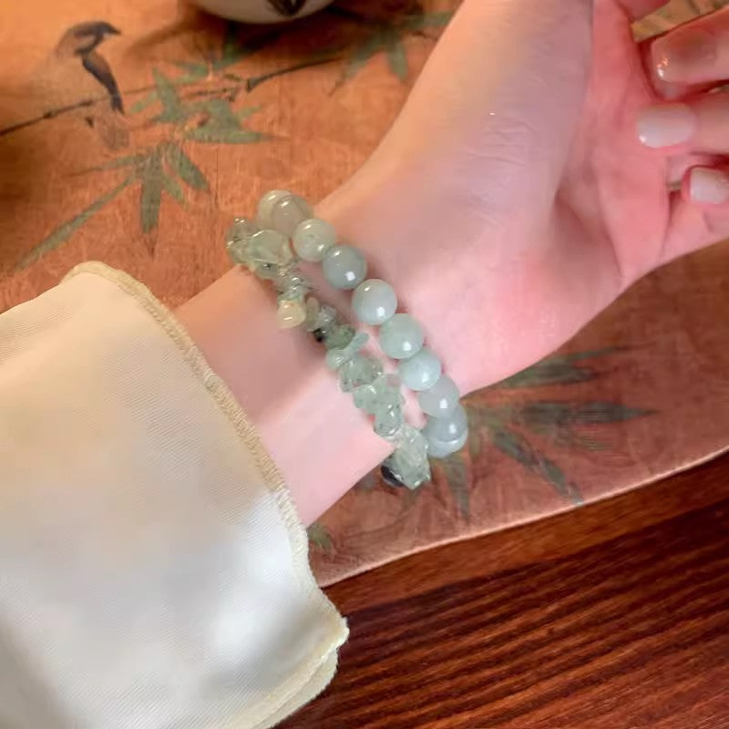 Easiest for Match Fancy Pearl Bracelet Women's New Chinese Style Chinese Ancient Style Obsidian Beaded Bracelet Crystal Bracelet Bracelet