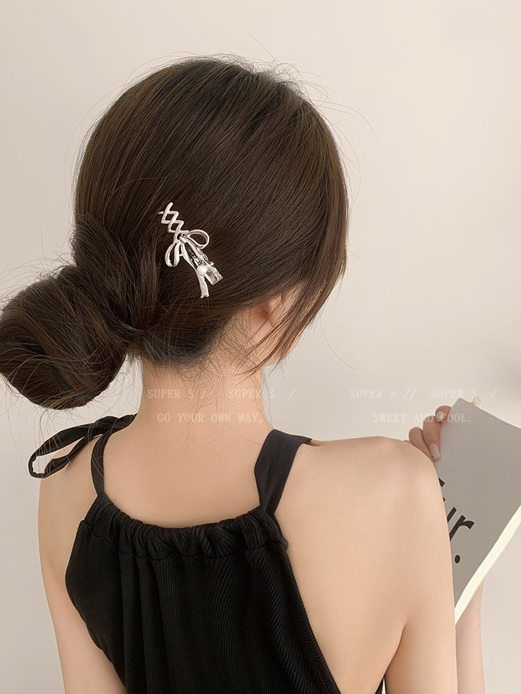 Metal Hair Jaw Clip Bows Ribbon