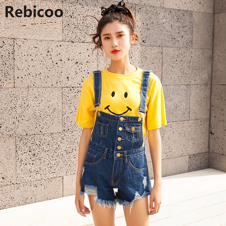 Jumpsuit Women Playsuits Denim Overalls for Womens Rompers S