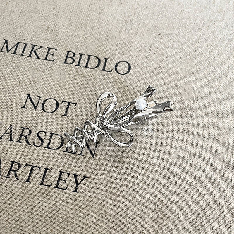 Metal Hair Jaw Clip Bows Ribbon