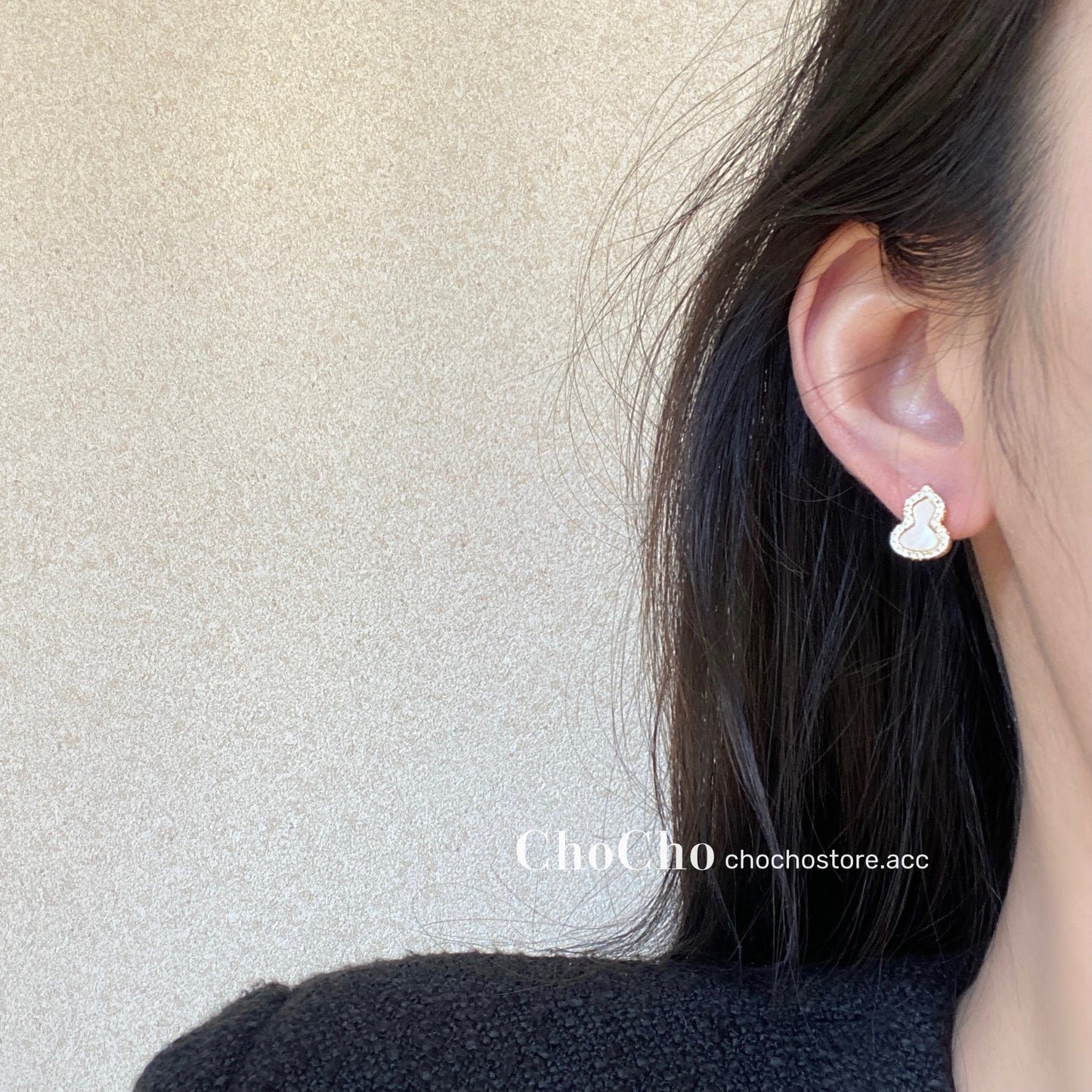 Chocho/New Year Ankela Red Gourd Earrings Female Wine Red New Year Niche Temperament Fancy Earrings Earrings
