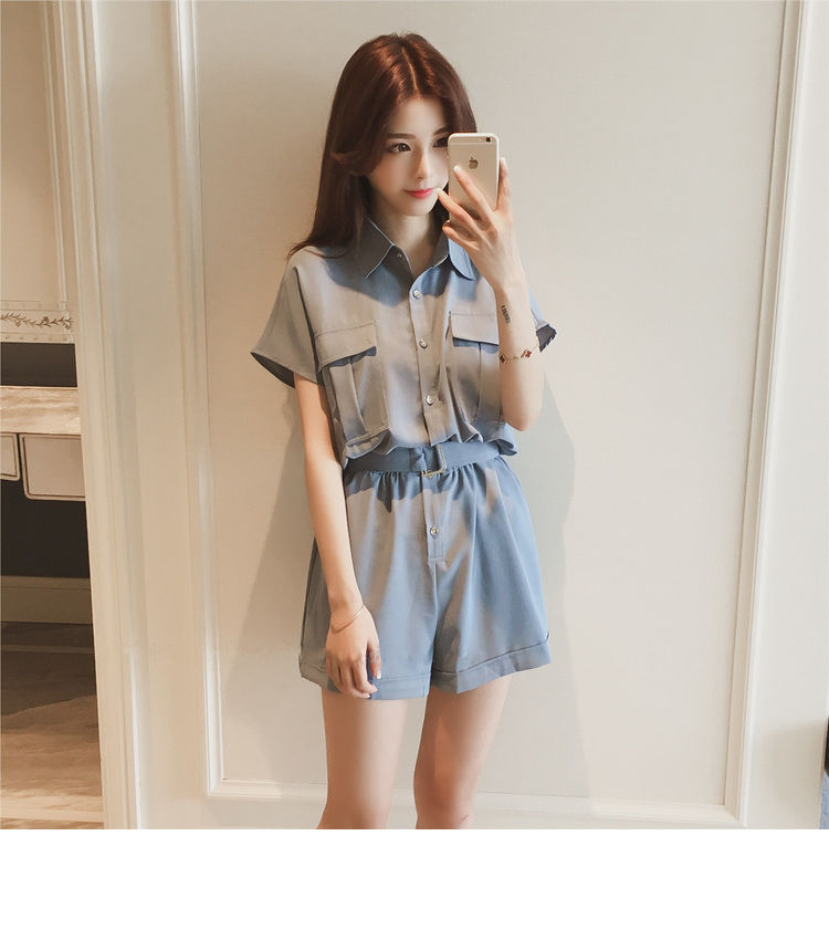 New Summer Women Fashion Solid Jumpsuits Female Elastic