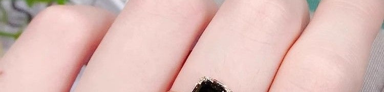 Year of Birth Small Bench Stylish Fashion Green Tourmaline Ring Women's S925 Silver Plated Diamond Emerald Exquisite Gift