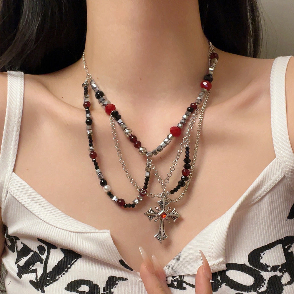 Retro Cross Necklace Choker