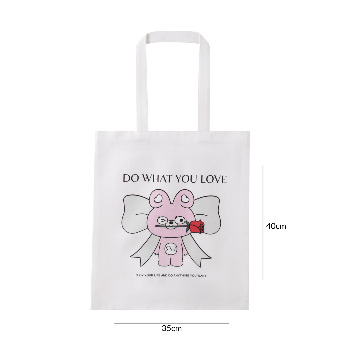 Cute Rabbit Printed Canvas Bag Single Shoulder Bag Eco-friendly Shopping