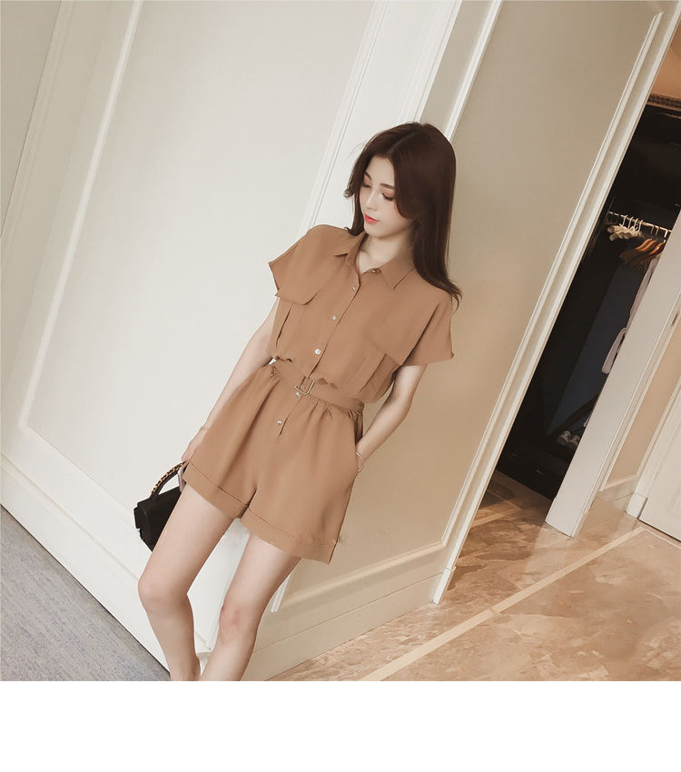 New Summer Women Fashion Solid Jumpsuits Female Elastic