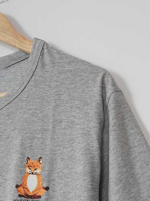Rowling Women Fox Print Graphic Tees Summer O Neck Short Sle