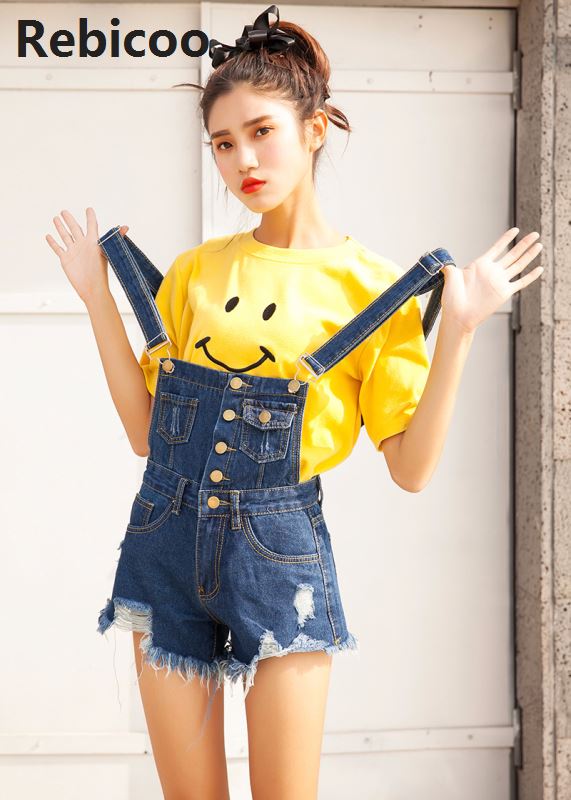 Jumpsuit Women Playsuits Denim Overalls for Womens Rompers S