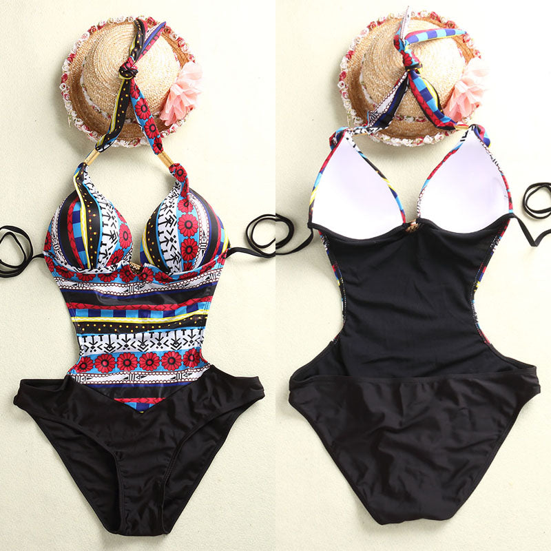 Hot Women Girl Lady Swimwear One-Piece Costume Bandage Backl