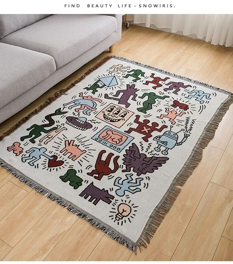 Textile City Ins Jigsaw Puzzle Throw Blanket Jacquard Weave