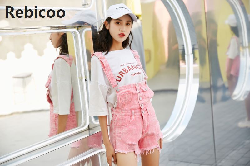 Jumpsuit Women Playsuits Denim Overalls for Womens Rompers S