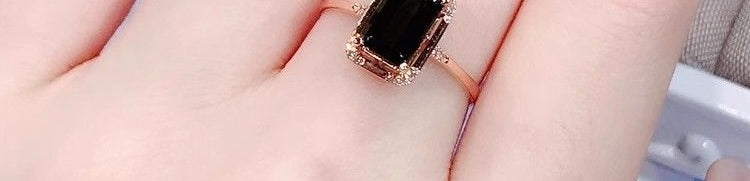 Year of Birth Small Bench Stylish Fashion Green Tourmaline Ring Women's S925 Silver Plated Diamond Emerald Exquisite Gift