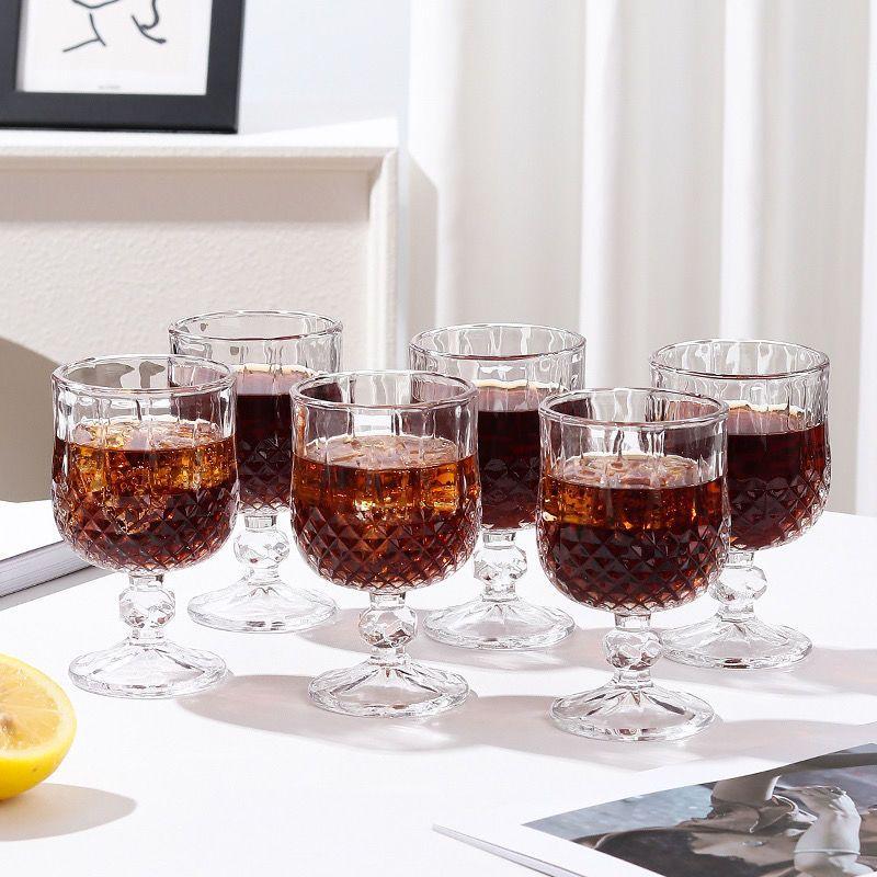 Hot Wine Glass Lead-Free Glass Diamonds Red Wine Glass Cognac Cup Wine Champagne Glass Whiskey Shot Glass Dessert Wine Chicken