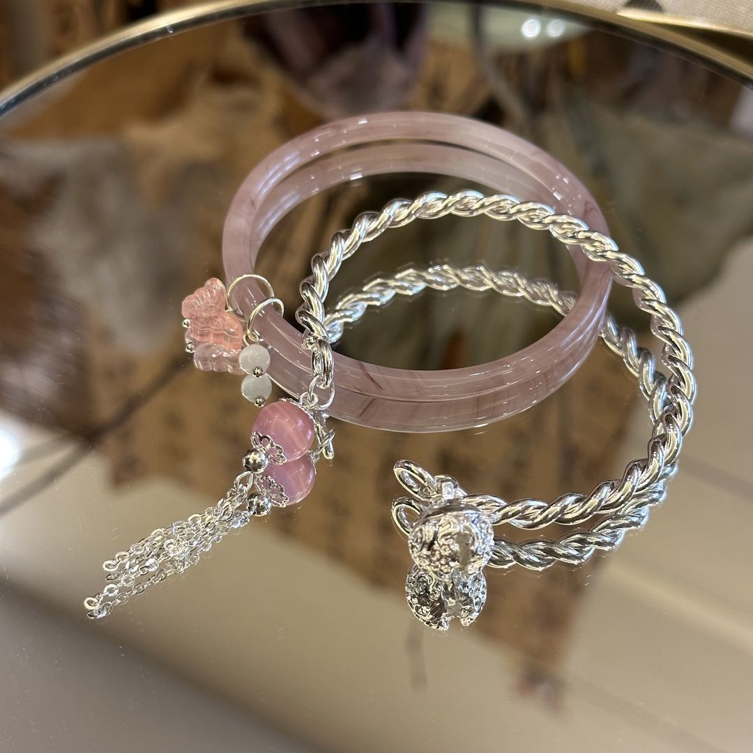 Easiest for Match Fancy Pearl Bracelet Women's New Chinese Style Chinese Ancient Style Obsidian Beaded Bracelet Crystal Bracelet Bracelet