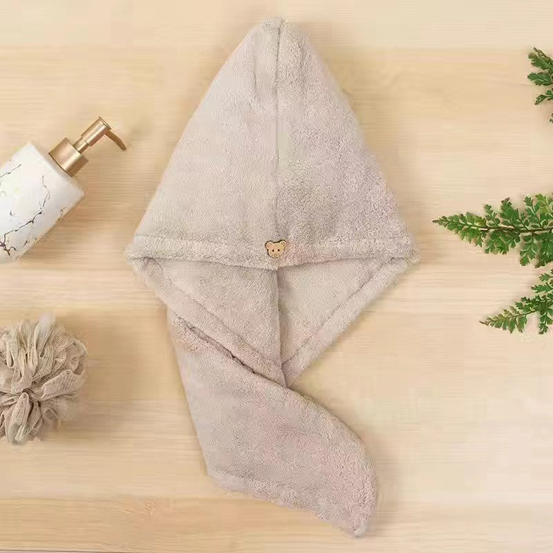 Student Bath Towel Double Layer Thickened Quick Hair Dry Cap