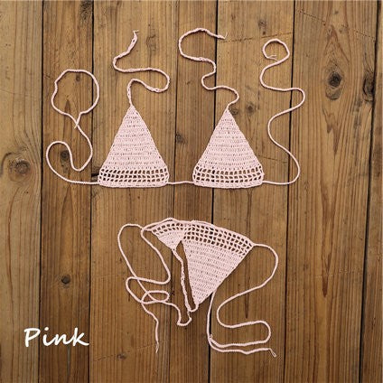 European and American Hot Sunbath Crochet Bikini Micro Swimsuit Micro Swimwear Bikini