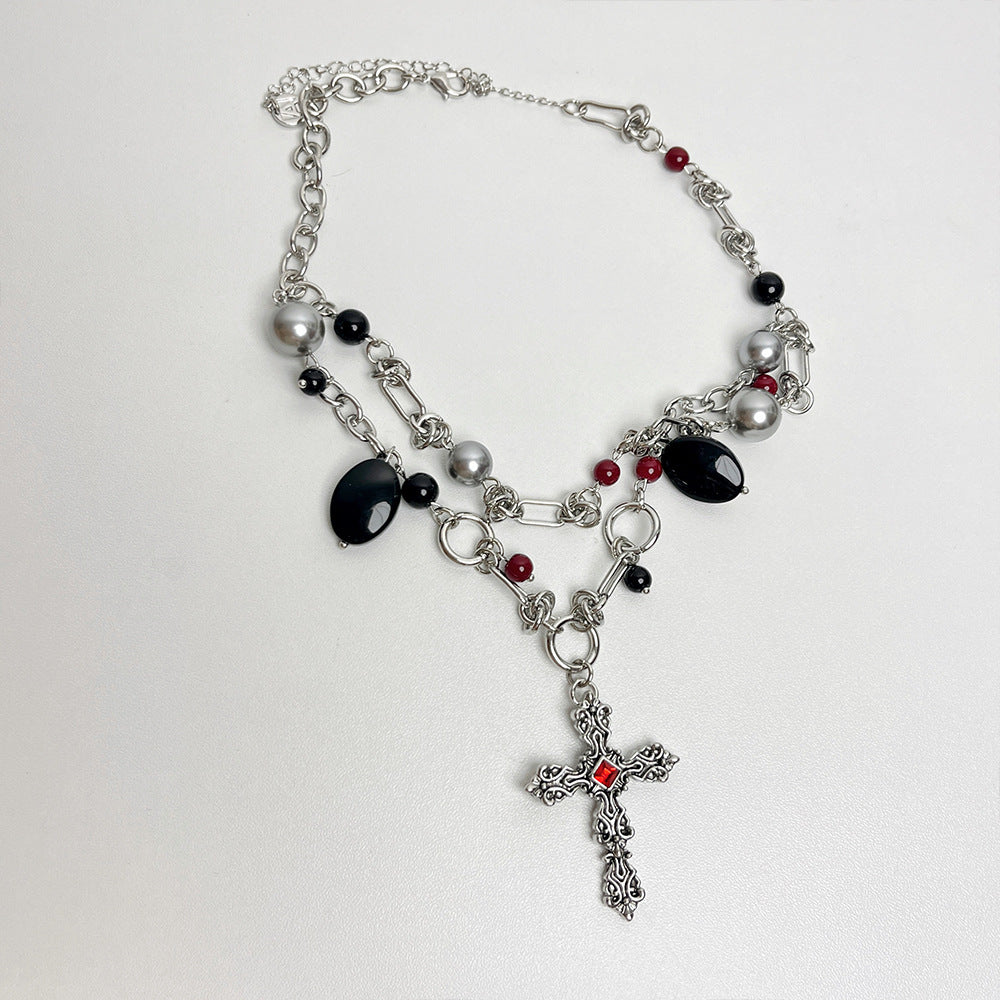 Retro Cross Necklace Choker