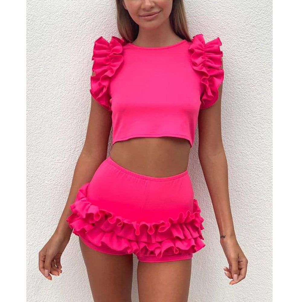 New Sexy Solid Bikini Set Sport Women Swimwear Swimsuit