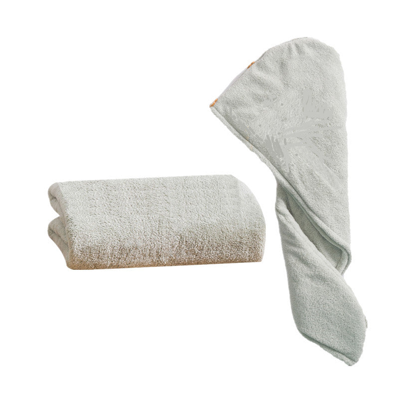 Student Bath Towel Double Layer Thickened Quick Hair Dry Cap