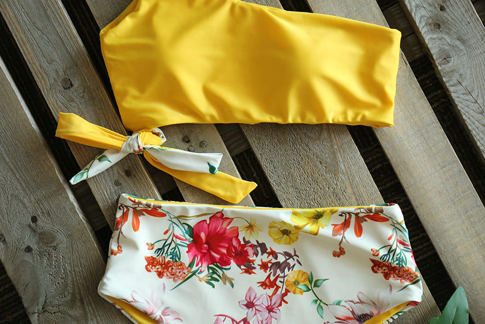 Sexy Bikinis Women New One Shoulder Swimwear High Waist