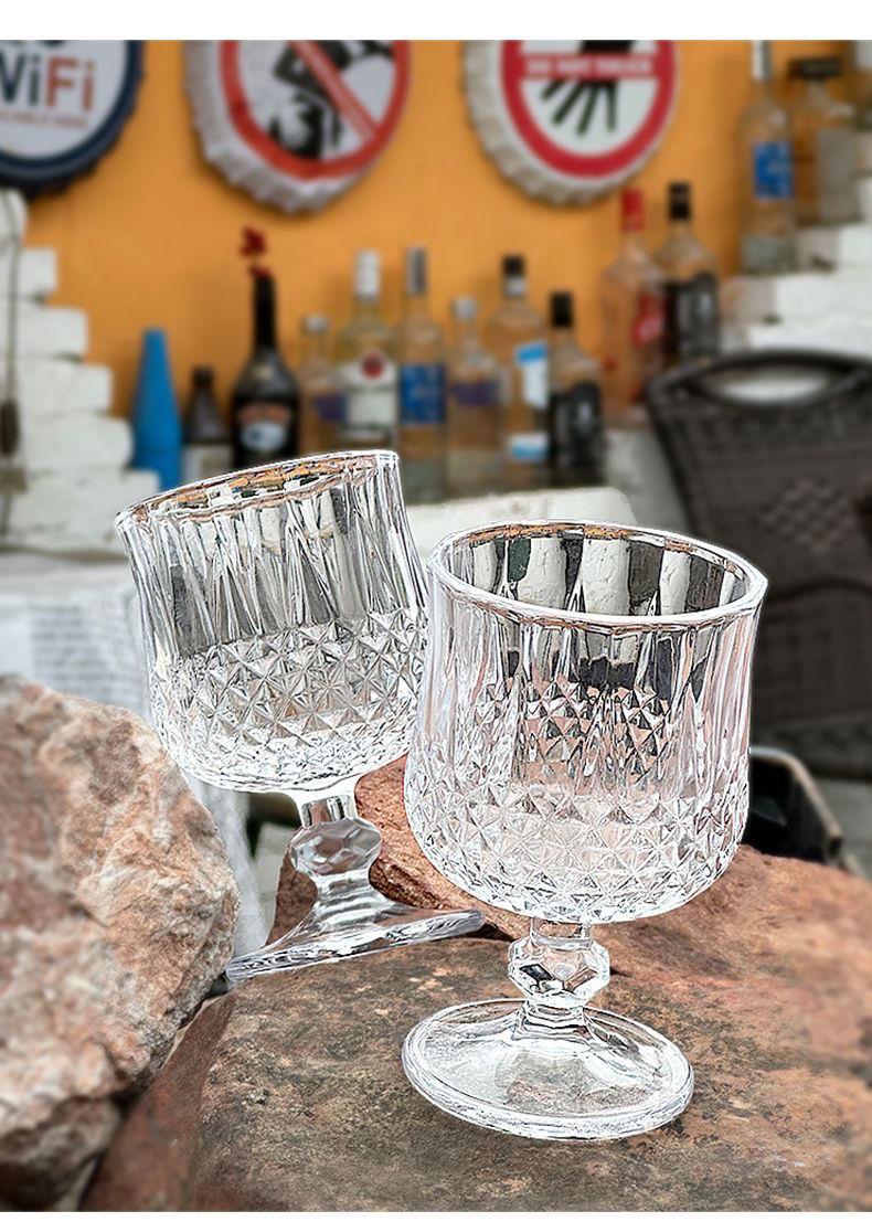 Hot Wine Glass Lead-Free Glass Diamonds Red Wine Glass Cognac Cup Wine Champagne Glass Whiskey Shot Glass Dessert Wine Chicken