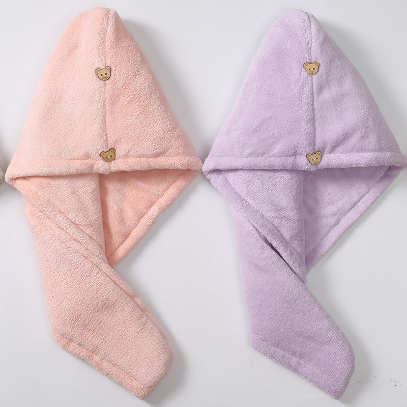 Student Bath Towel Double Layer Thickened Quick Hair Dry Cap