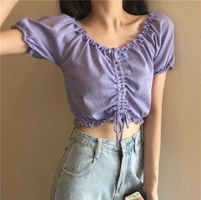 Korean Short Sweater Women V-Neck Knitted Cardigan 2021 Fash