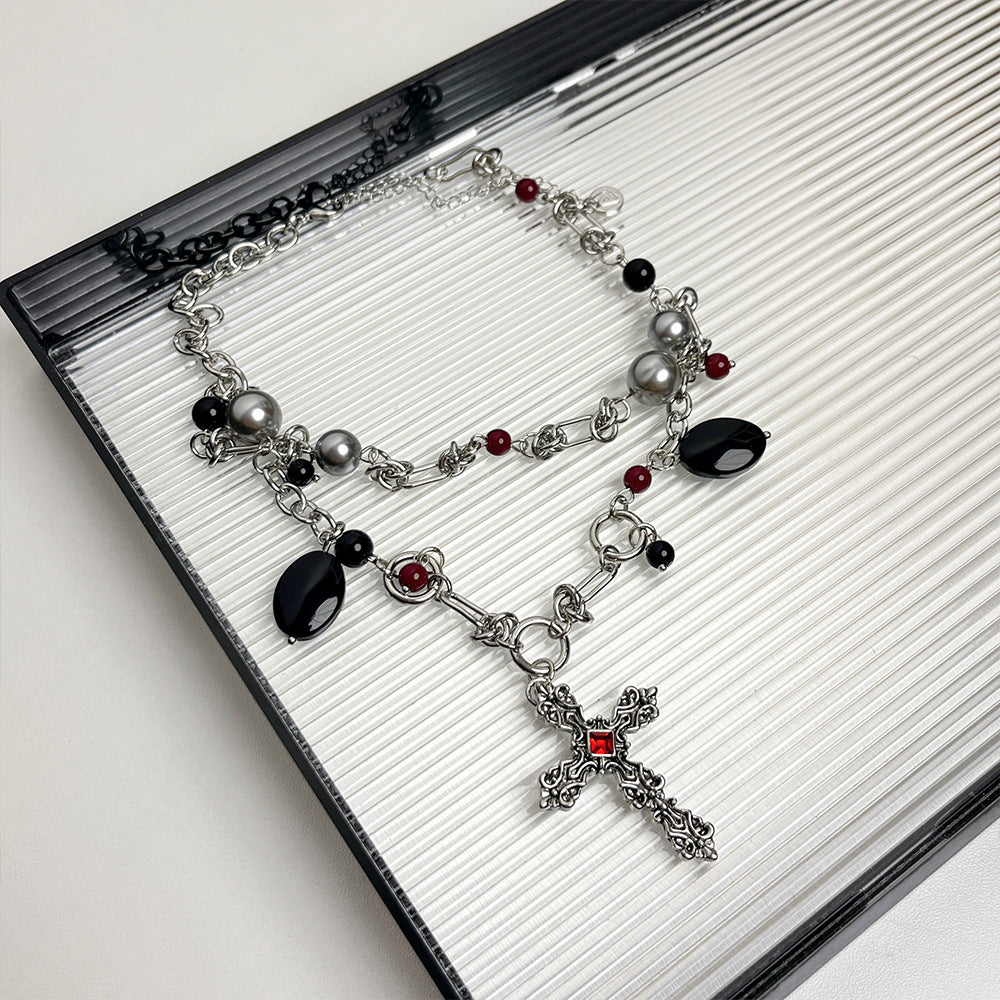 Retro Cross Necklace Choker