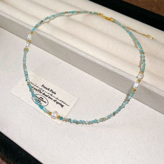 Colorful Pearl Ornamentle Beaded necklace
