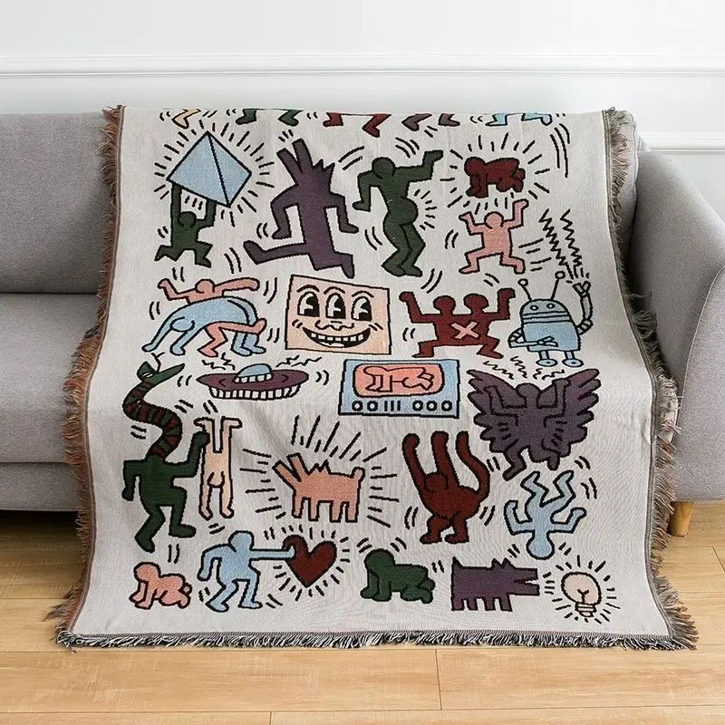Textile City Ins Jigsaw Puzzle Throw Blanket Jacquard Weave