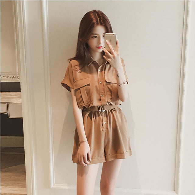 New Summer Women Fashion Solid Jumpsuits Female Elastic