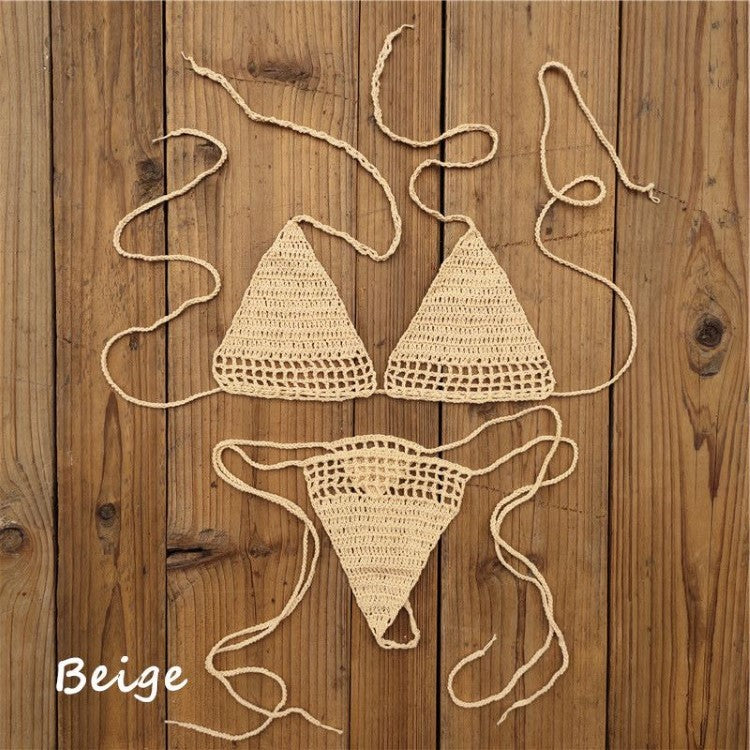 European and American Hot Sunbath Crochet Bikini Micro Swimsuit Micro Swimwear Bikini