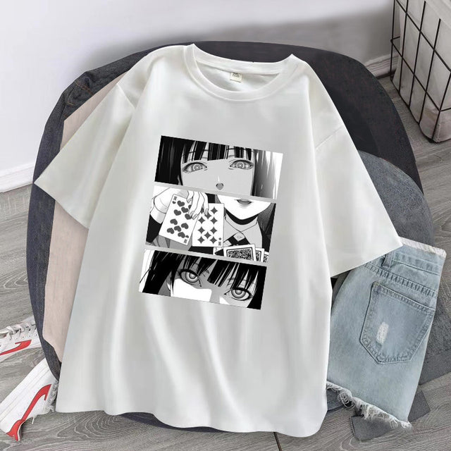 Japanese Anime Kakegurui T Shirts Cosplay Short Sleeves Summ