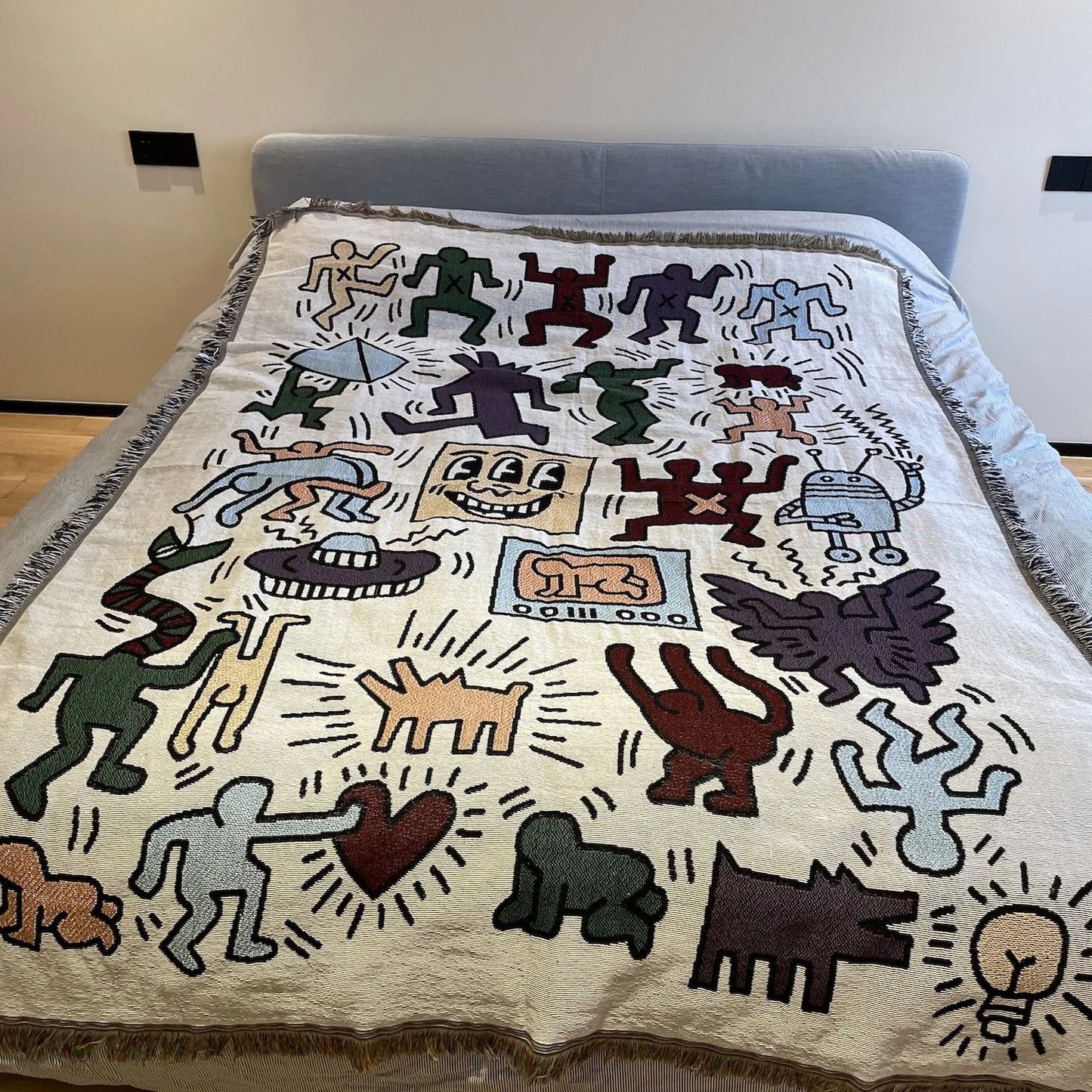 Textile City Ins Jigsaw Puzzle Throw Blanket Jacquard Weave
