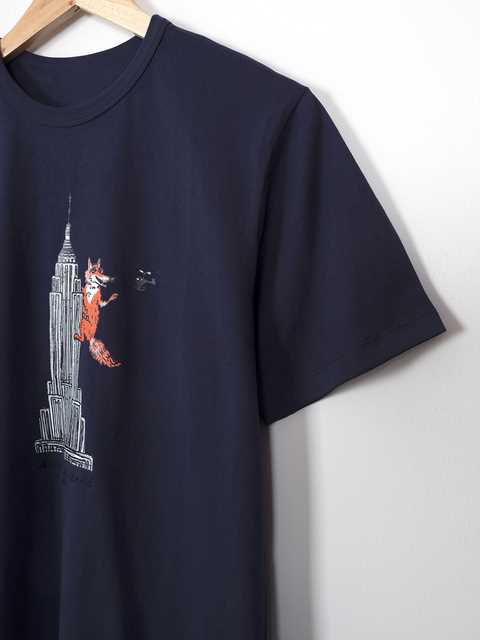 Rowling Women Fox Print Graphic Tees Summer O Neck Short Sle