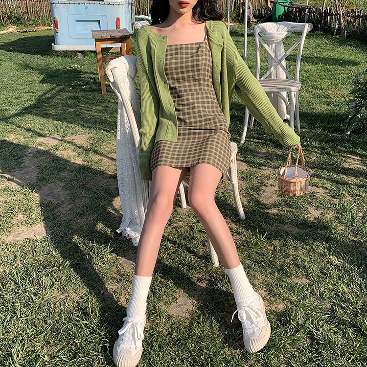 Korean Short Sweater Women V-Neck Knitted Cardigan 2021 Fash
