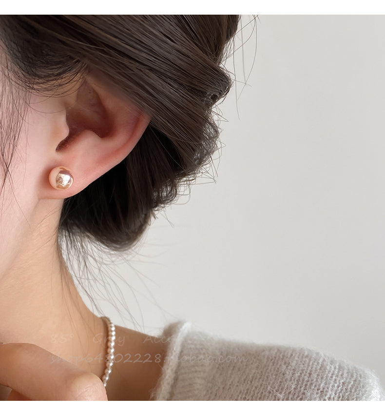 Accessible Luxury Fancy Female Pink Shijia Steamed Bread Pearl Stud Earrings Female 2025 New Arrival Best Selling Elegant Earrings Eardrops